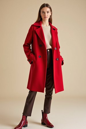 Veste 3/4 rouge