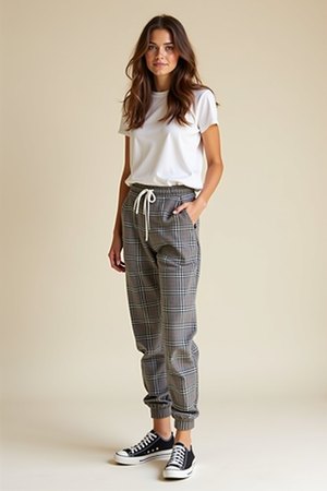 Pantalon jogging à carreaux