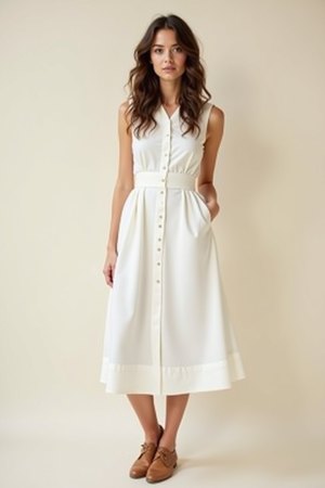Robe en coton blanc