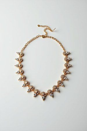 Collier soleil or avec strass