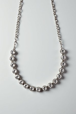 Collier soleil argent avec strass