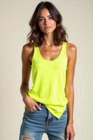 Débardeur fluo jaune