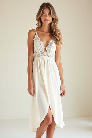 Robe blanche dentelle