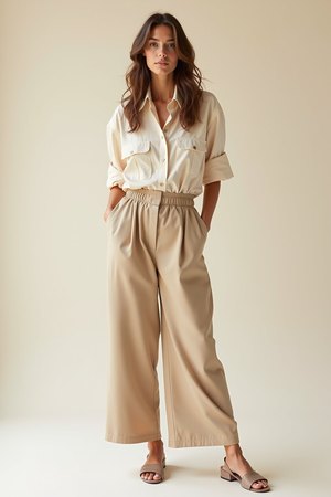 Look cuissarde beige