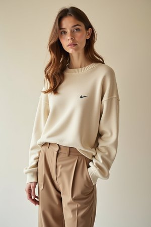 pull femme beige