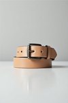 Ceinture en cuir beige