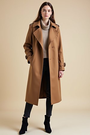 Manteau trench marron