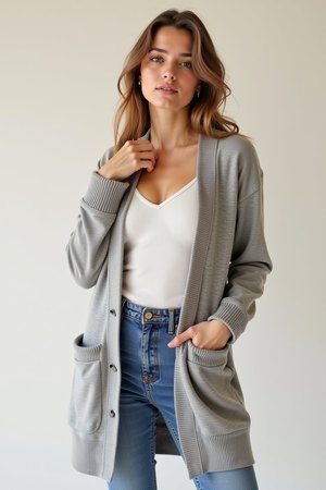Gilet chaud gris