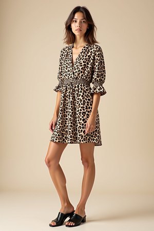 Robe chic imprimée léopard