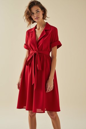 Robe d’hiver rouge