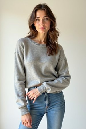 Pull sans manches femme gris