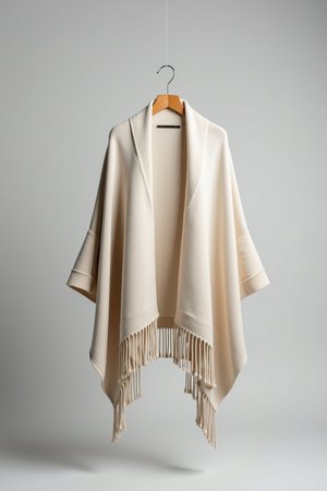 Gilet poncho à franges