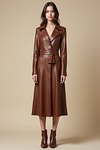 Robe simili cuir marron