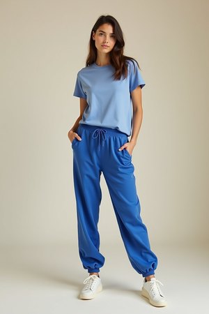 jogging unicolore bleu