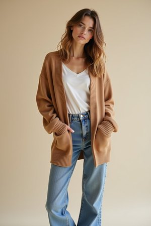 gilet camel femme
